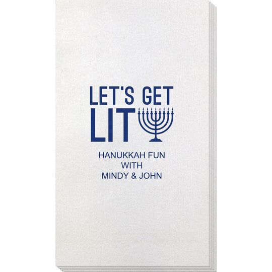 Let's Get Lit Bamboo Luxe Guest Towels